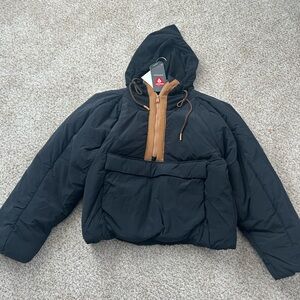 NWT Sz S Free People Movement Black and Brown Puffer Jacket
